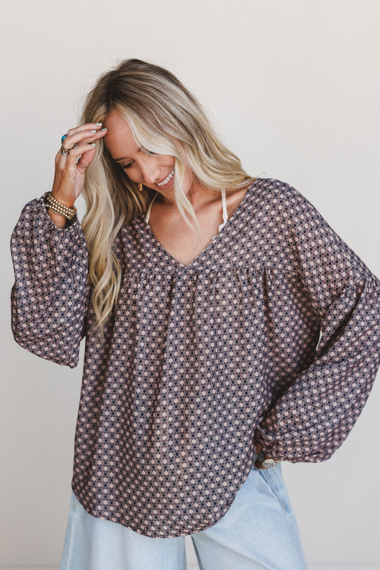 The Nest Kendrix Printed Top - Black