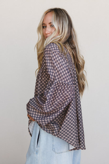 The Nest Kendrix Printed Top - Black