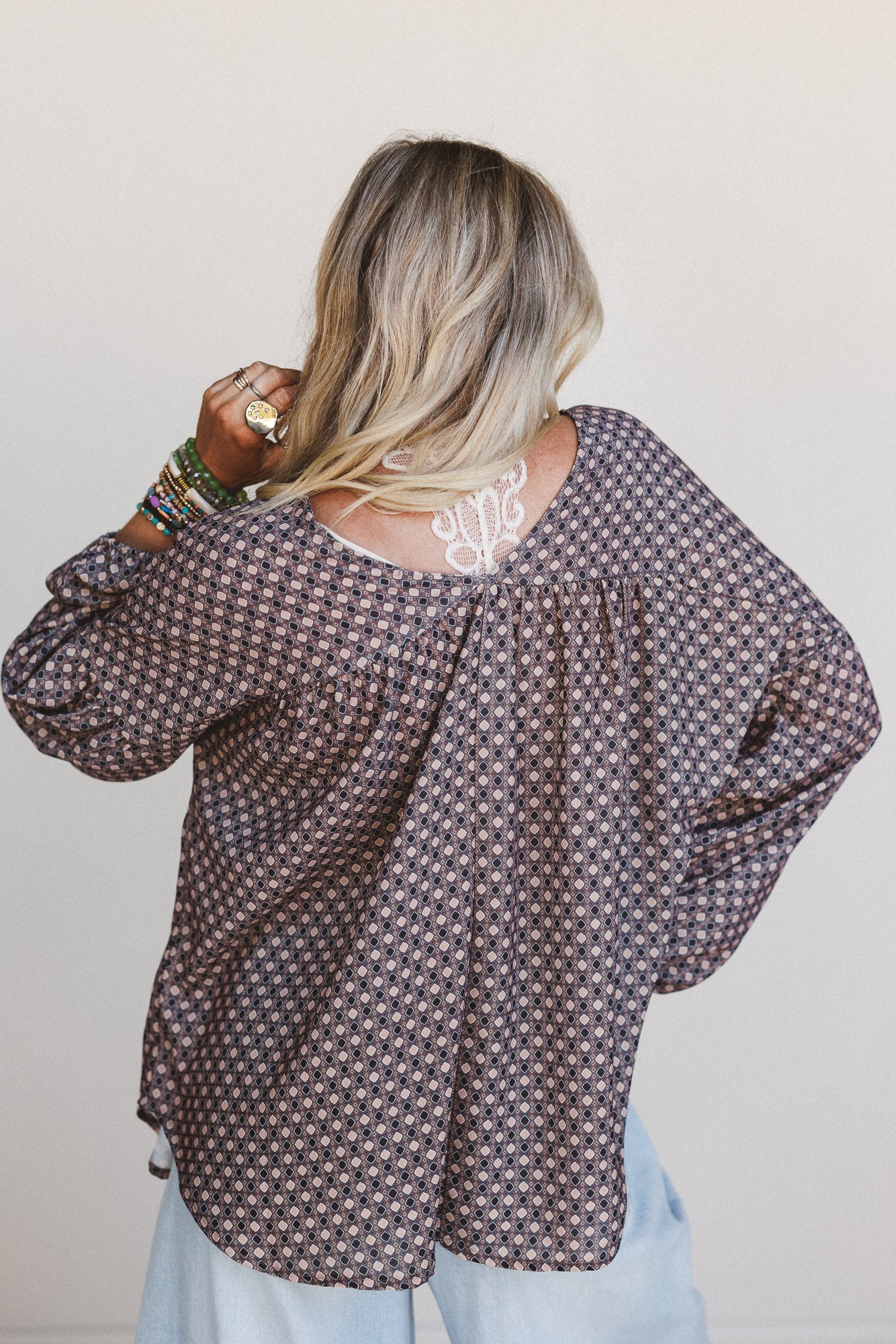 The Nest Kendrix Printed Top - Black