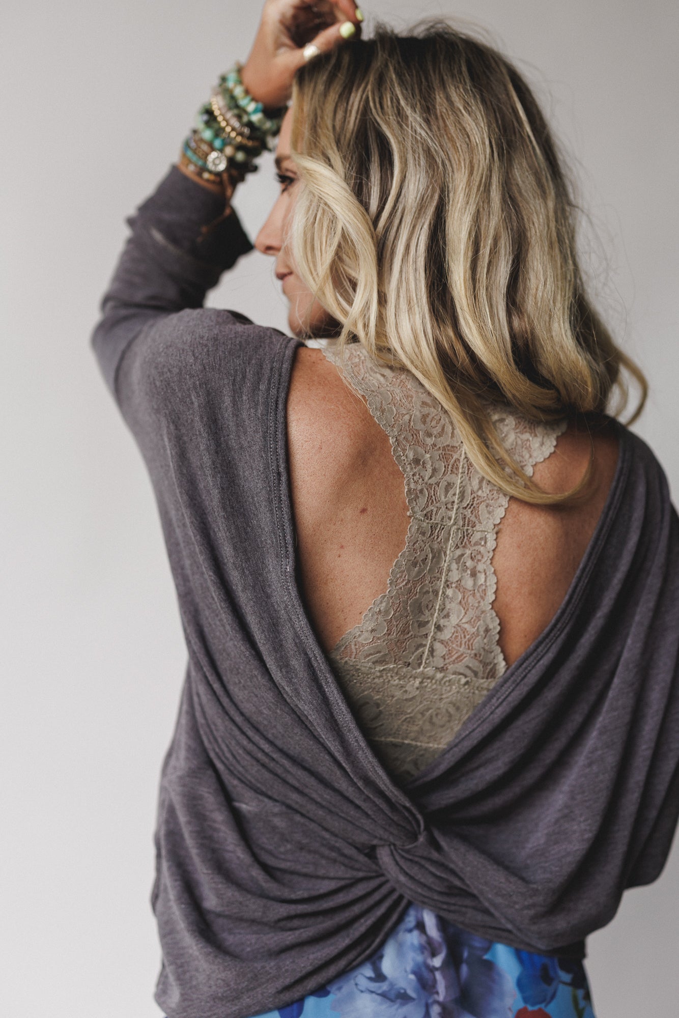 The Nest Twisted Harmony Top - Charcoal Brown