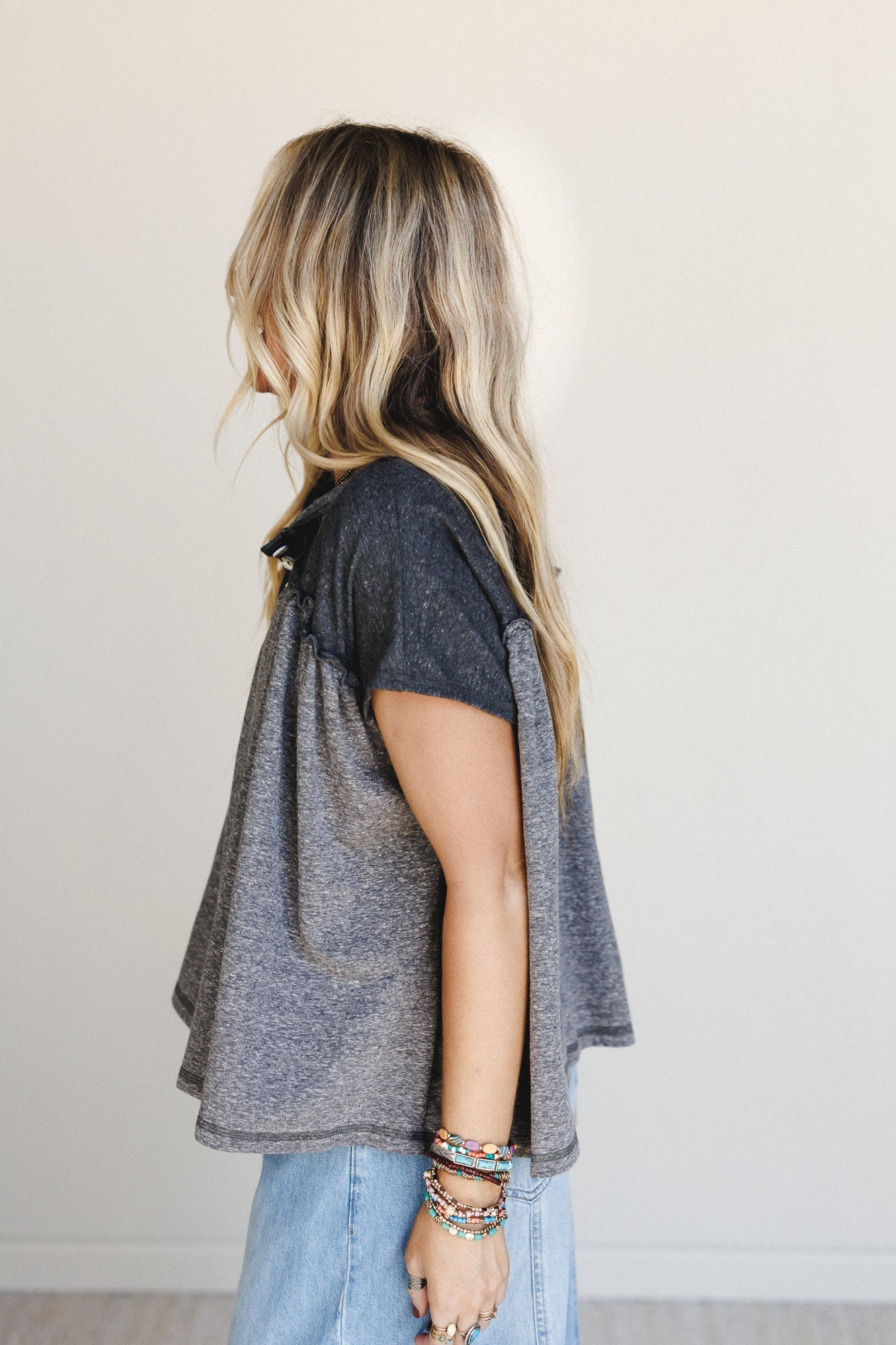 The Nest Sunset Ruffle Top - Black