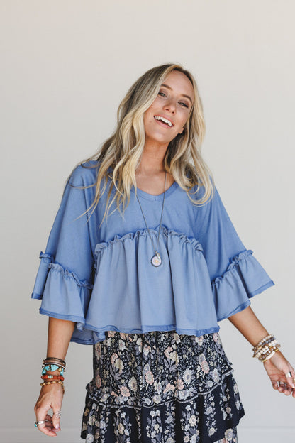 The Nest Timeless Way Top - Denim
