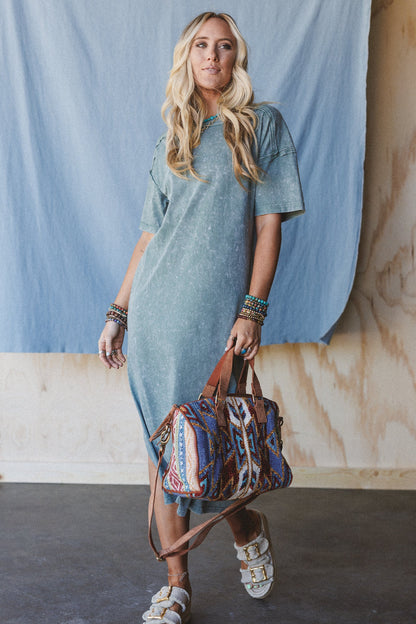 Earth Ease Tee Dress - Sage