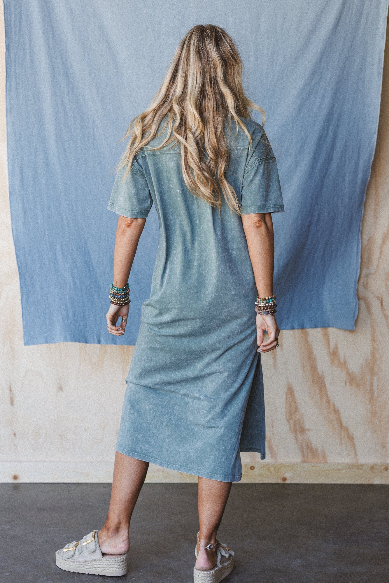 Earth Ease Tee Dress - Sage