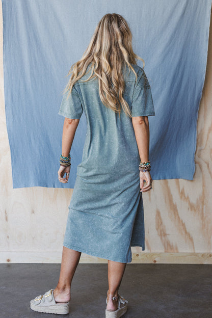 Earth Ease Tee Dress - Sage