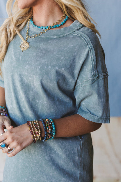 Earth Ease Tee Dress - Sage