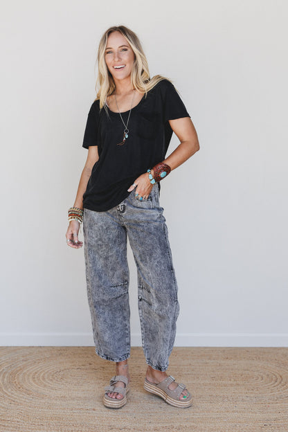 Lucky Break Barrel Jeans - Grey