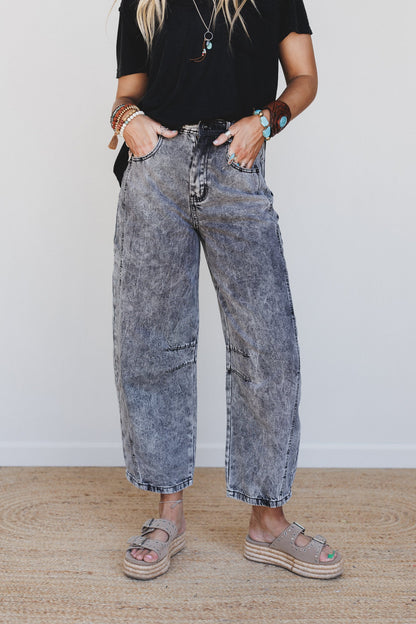 Lucky Break Barrel Jeans - Grey