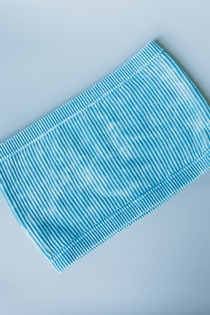 Sweet Drift Ribbed Tube Top - Teal