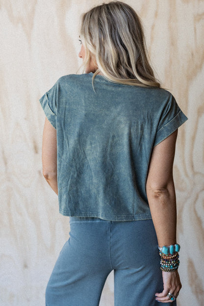 Basic Charm Short Sleeve Top - Jade