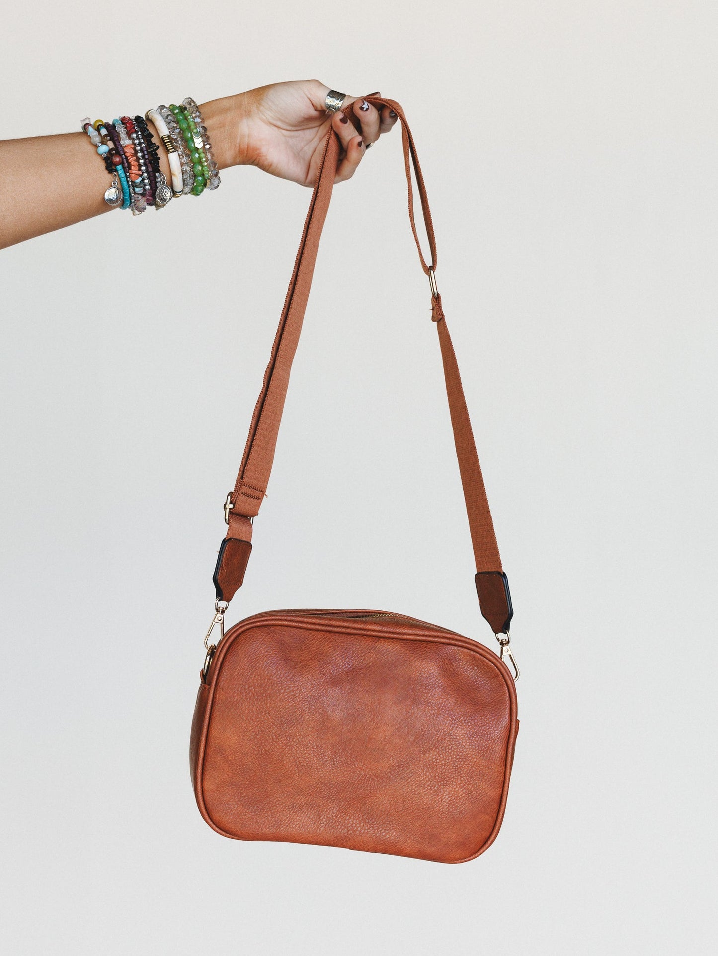 Mood Checker Crossbody Bag - Camel