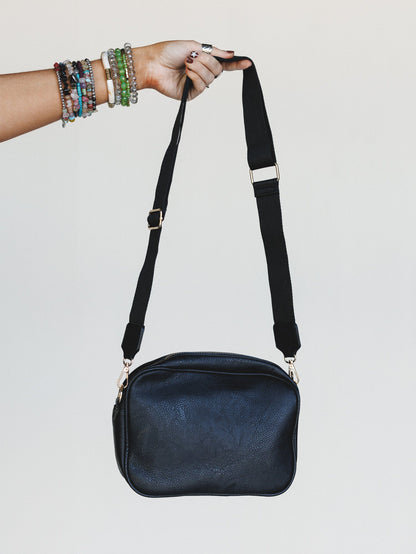 Mood Checker Crossbody Bag - Black