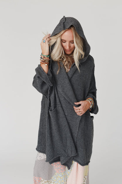Charlie Oversized Cardigan - Charcoal