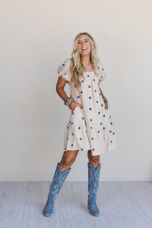 Savanna Spots Maxi Dress - Natural
