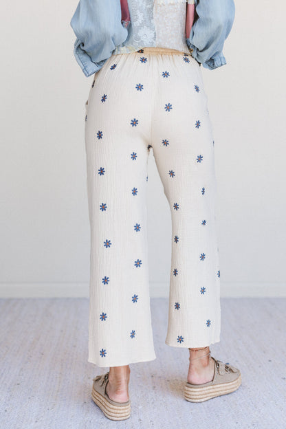 Savanna Spots Drawstring Pants - Natural