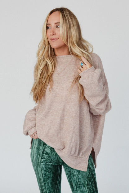 The Nest Brayden Oversized Pullover - Sand
