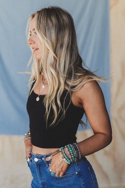 Sunny Groove Tank Top - Black