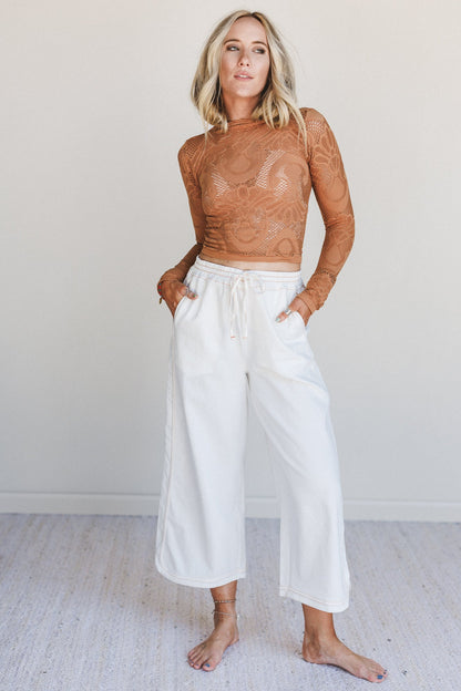 So Comfy Denim Wide Leg Pants - White