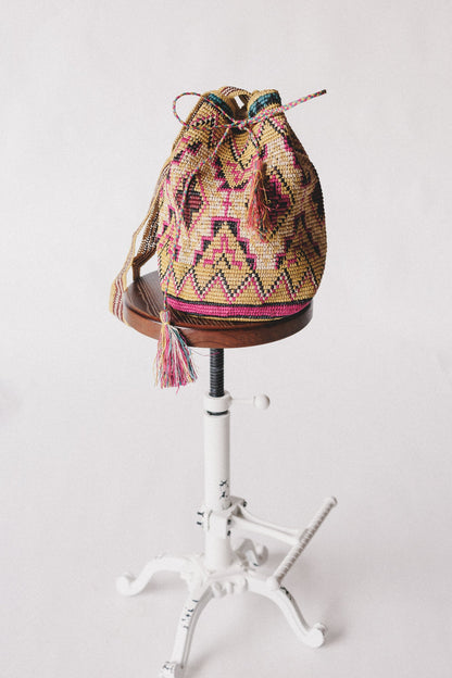 Hudson Raffia Bag - Mustard