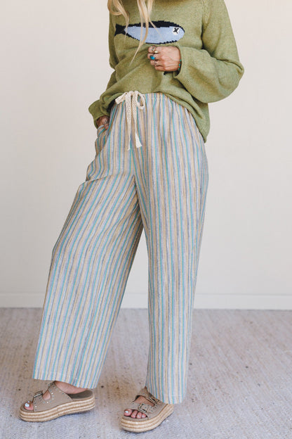 Sunkissed in Stripes Pants - Teal