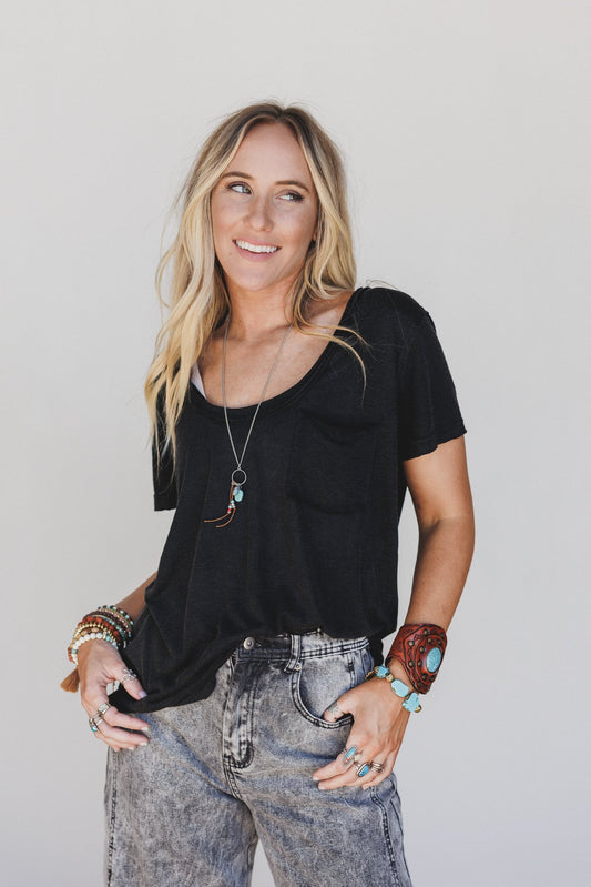 Right On Tee Shirt - Black