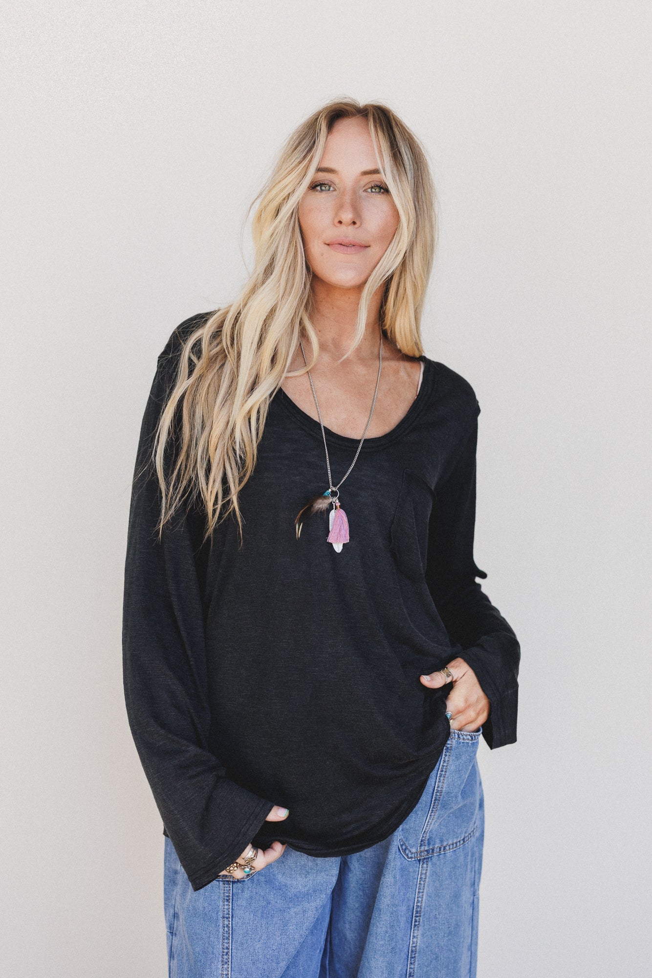 Right On Tee Longsleeve Shirt - Black