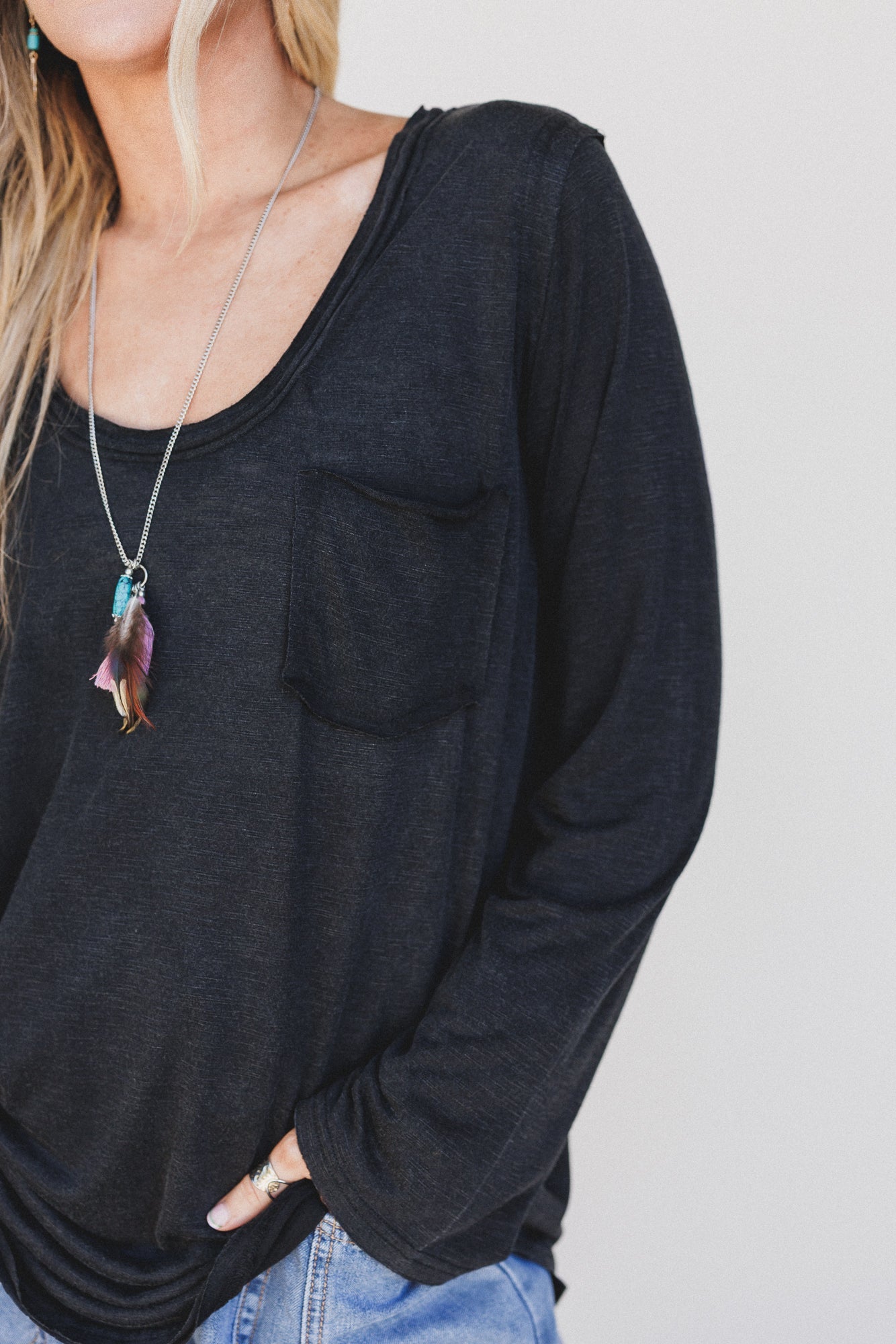 Right On Tee Longsleeve Shirt - Black