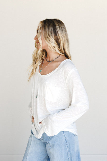 Right On Tee Longsleeve Shirt - White