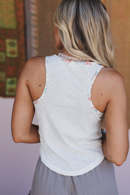 Solene Ribbed Top - Ivory