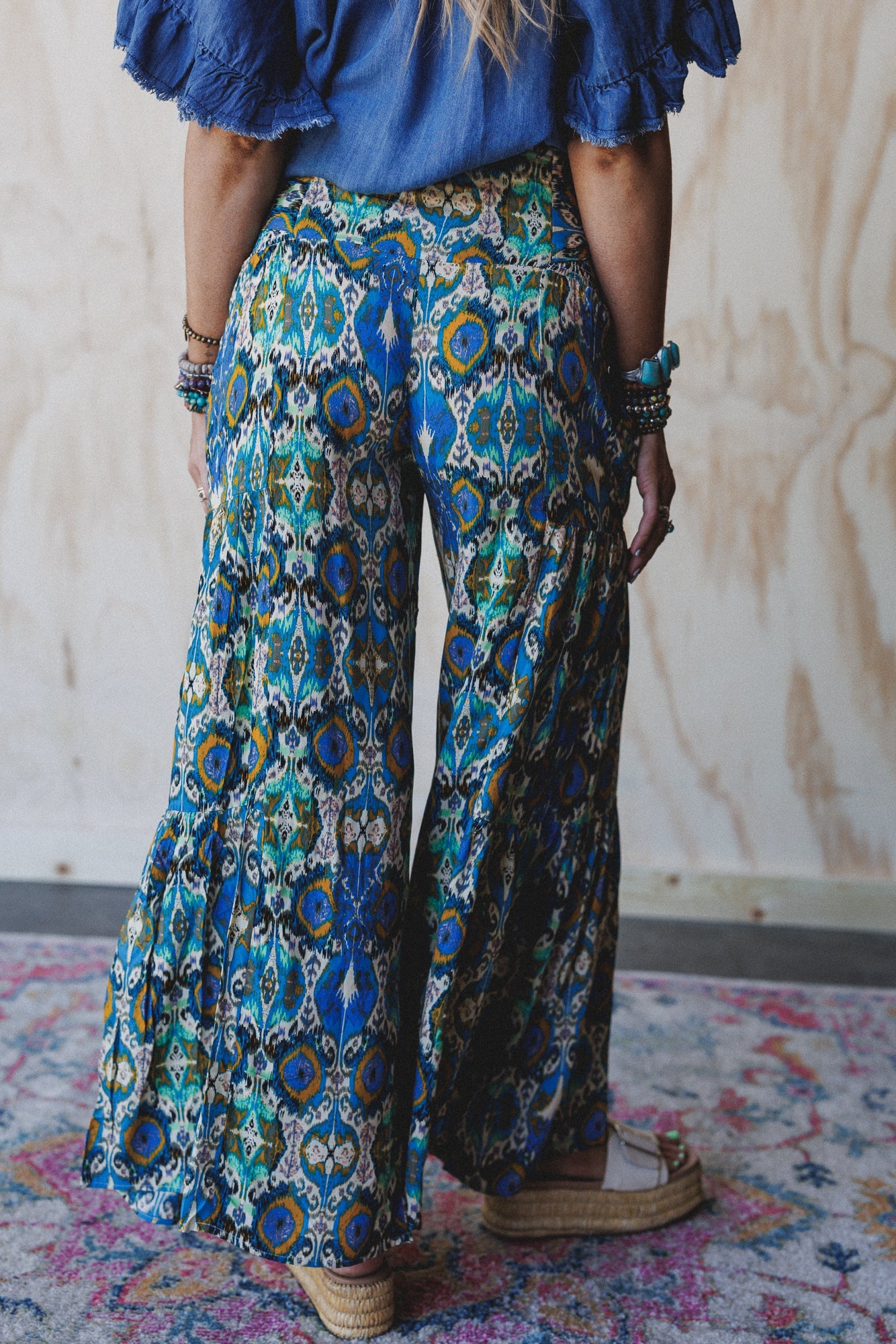 The Nest Secret Admirer Printed Pants - Blue Multi