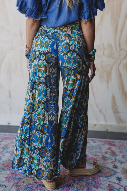 The Nest Secret Admirer Printed Pants - Blue Multi