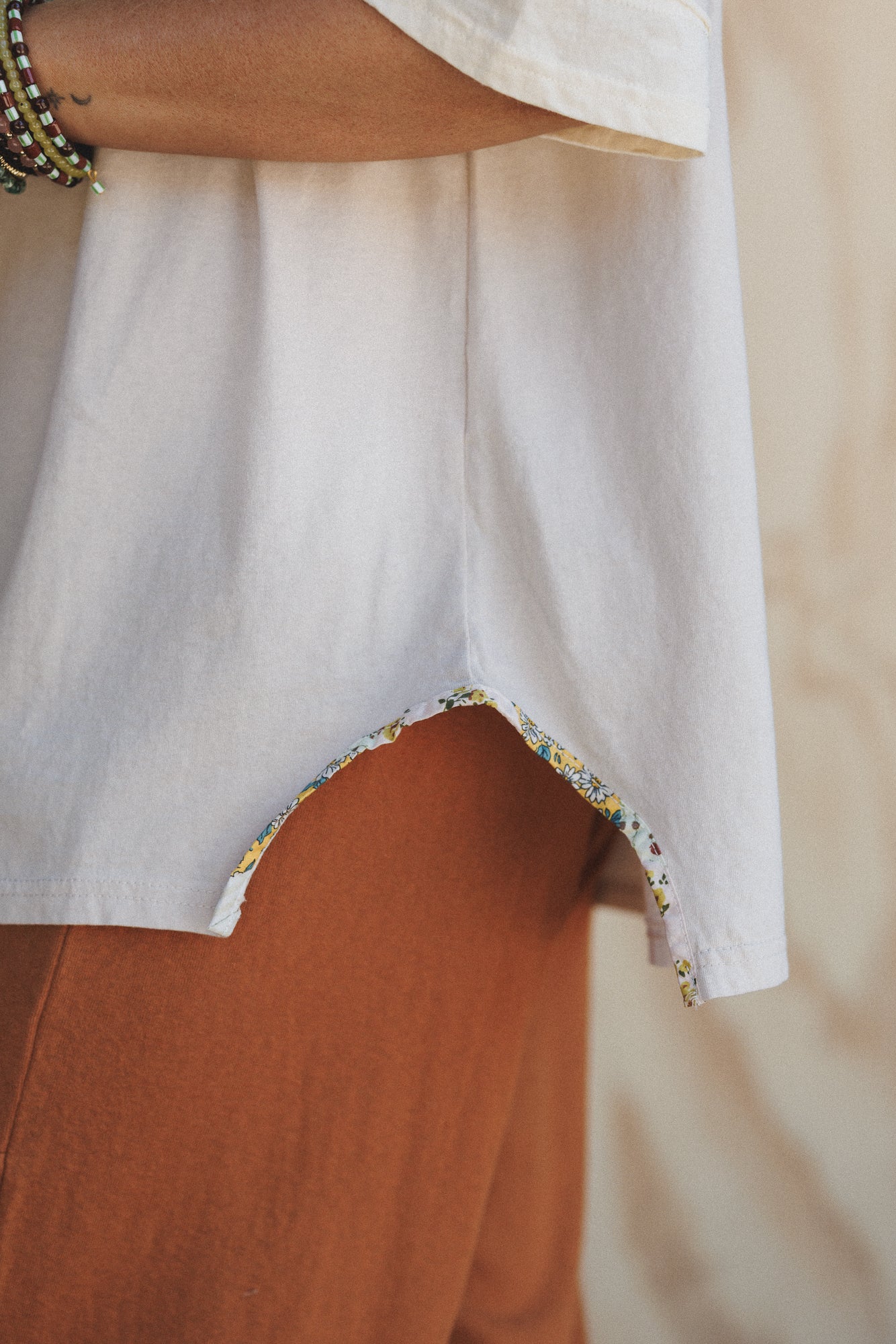 Sunwoven Daisy Patchwork Top - Mushroom