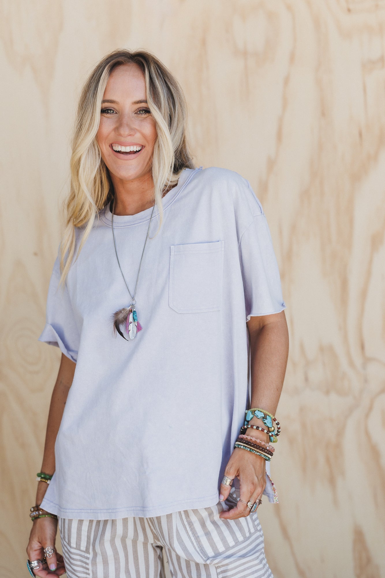 Miracle Butterfly Embroidered Top - Lilac