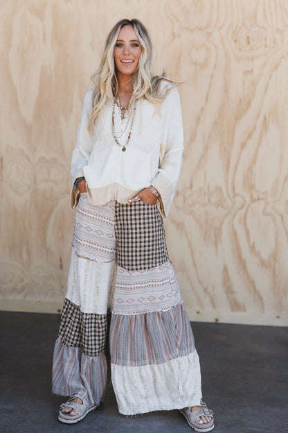 Jane Tiered Pants - Natural