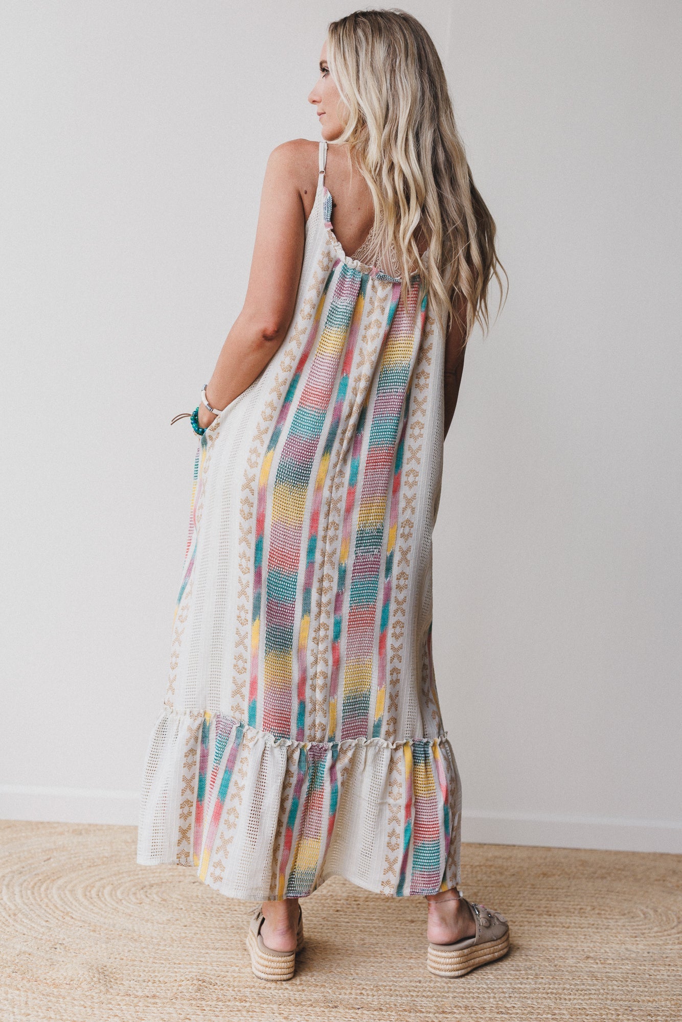Goa Embroidered Maxi Dress - Cream Multi