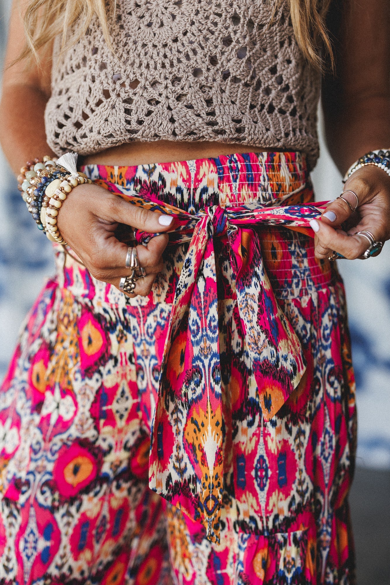 The Nest Secret Admirer Printed Pants - Pink Multi