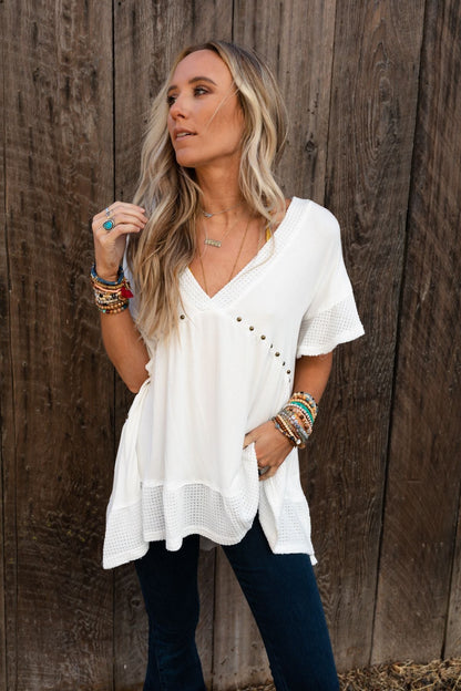 More Than Meets The Eye Tunic Top - Ivory