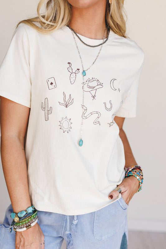 Ranch Signs Graphic Tee - Cream