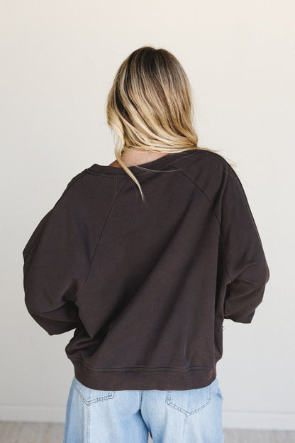 Rustic Lace Dream Trim Top - Ash Black