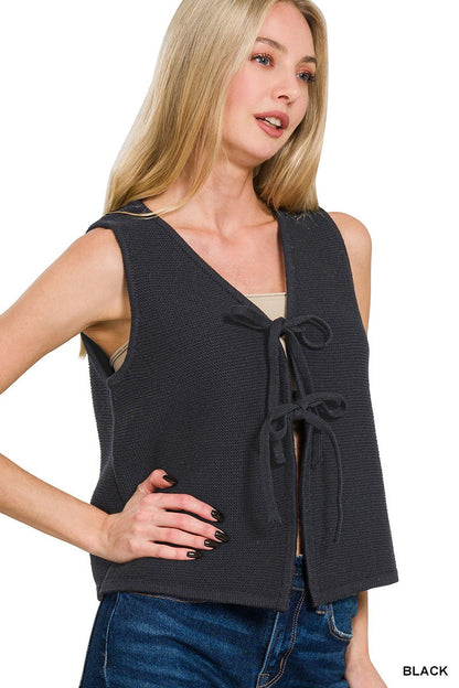Bare Drift Sweater Vest - Black