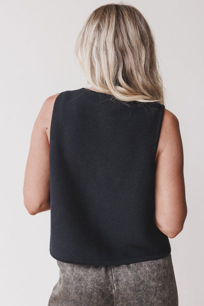Bare Drift Sweater Vest - Black