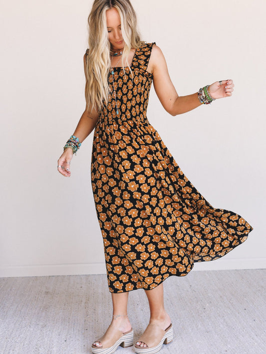 Flower Club Dress - Black