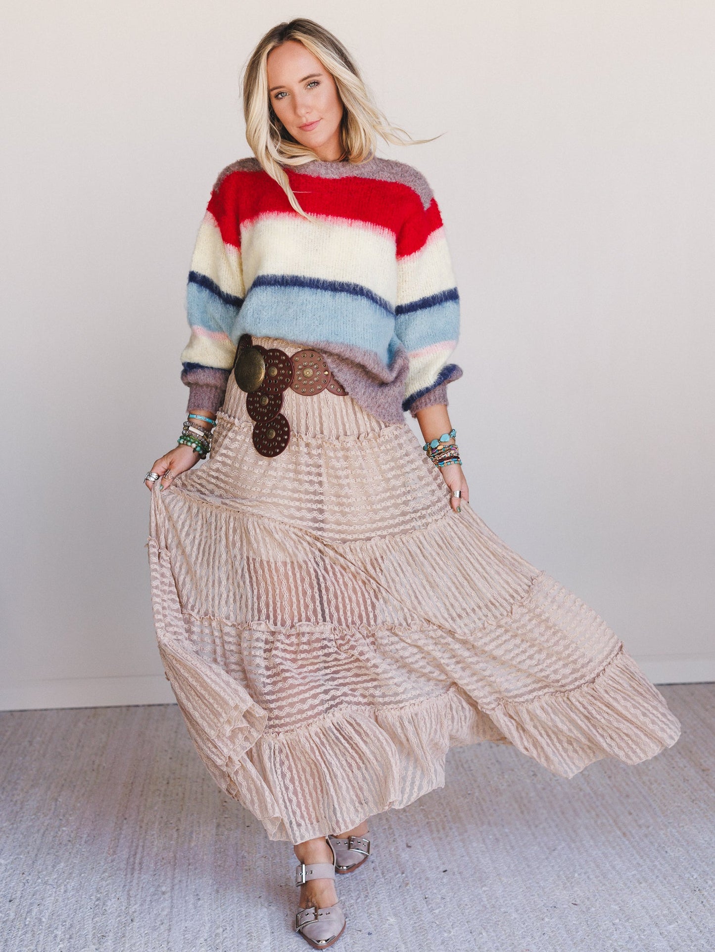 Catch The Drift Skirt - Natural