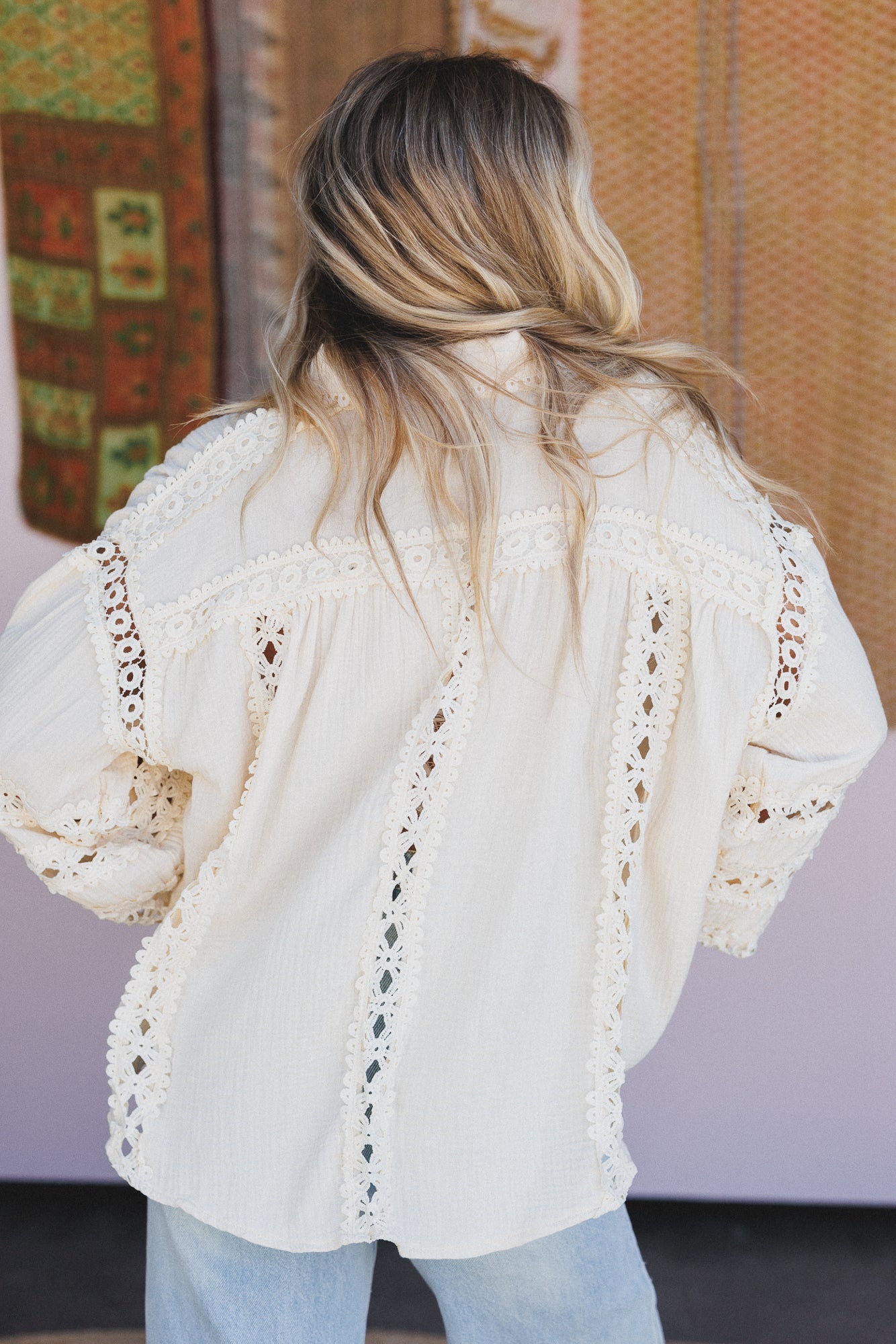 Hideout Button Up Top - Cream