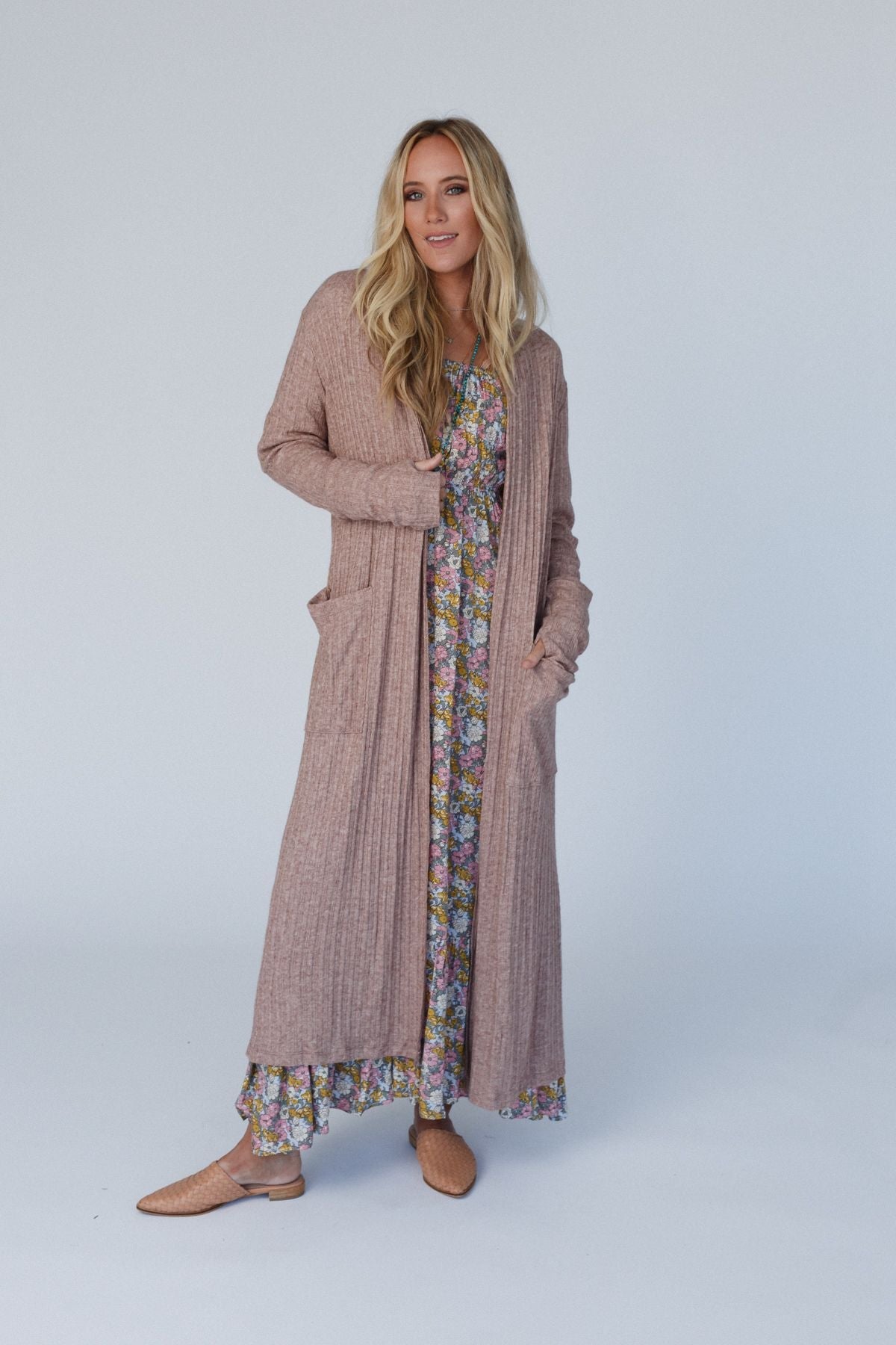 The Nest Finishing Touch Duster Cardigan - Cafe