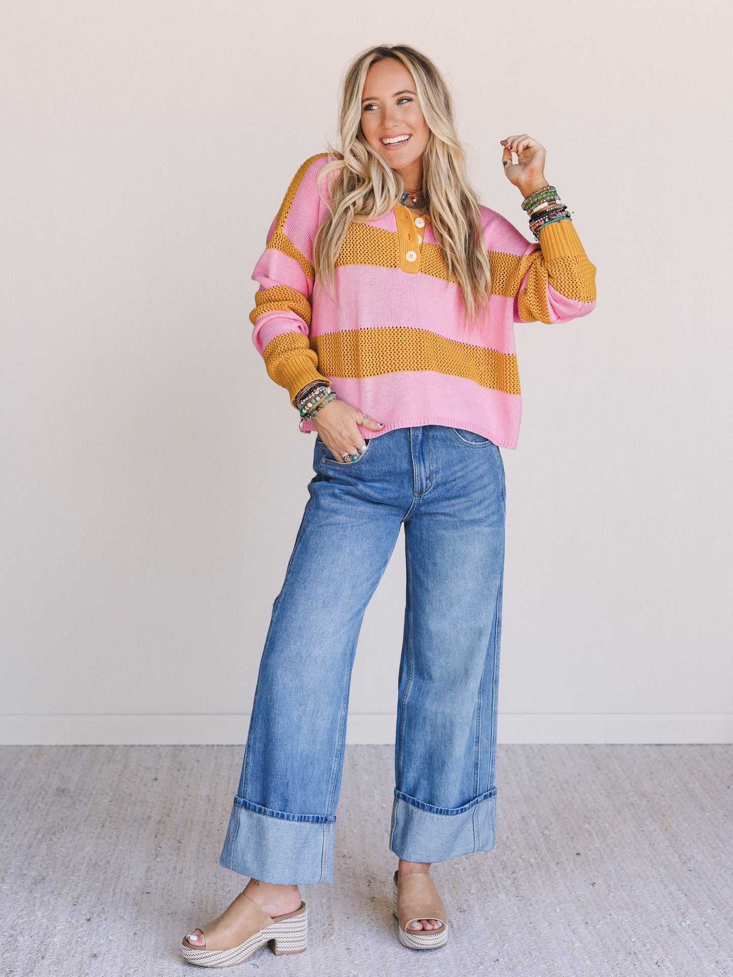 Easy Rider Cuffed Jeans - Denim