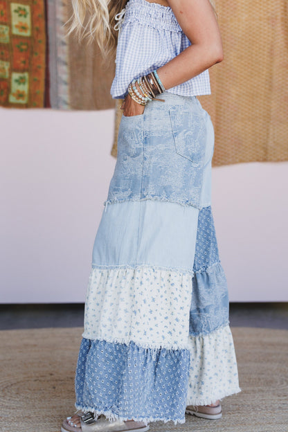 Jane Tiered Pants - Denim