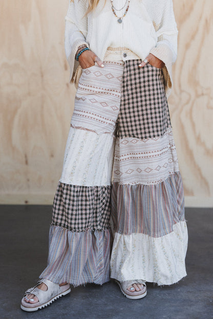 Jane Tiered Pants - Natural