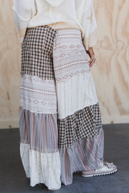 Jane Tiered Pants - Natural