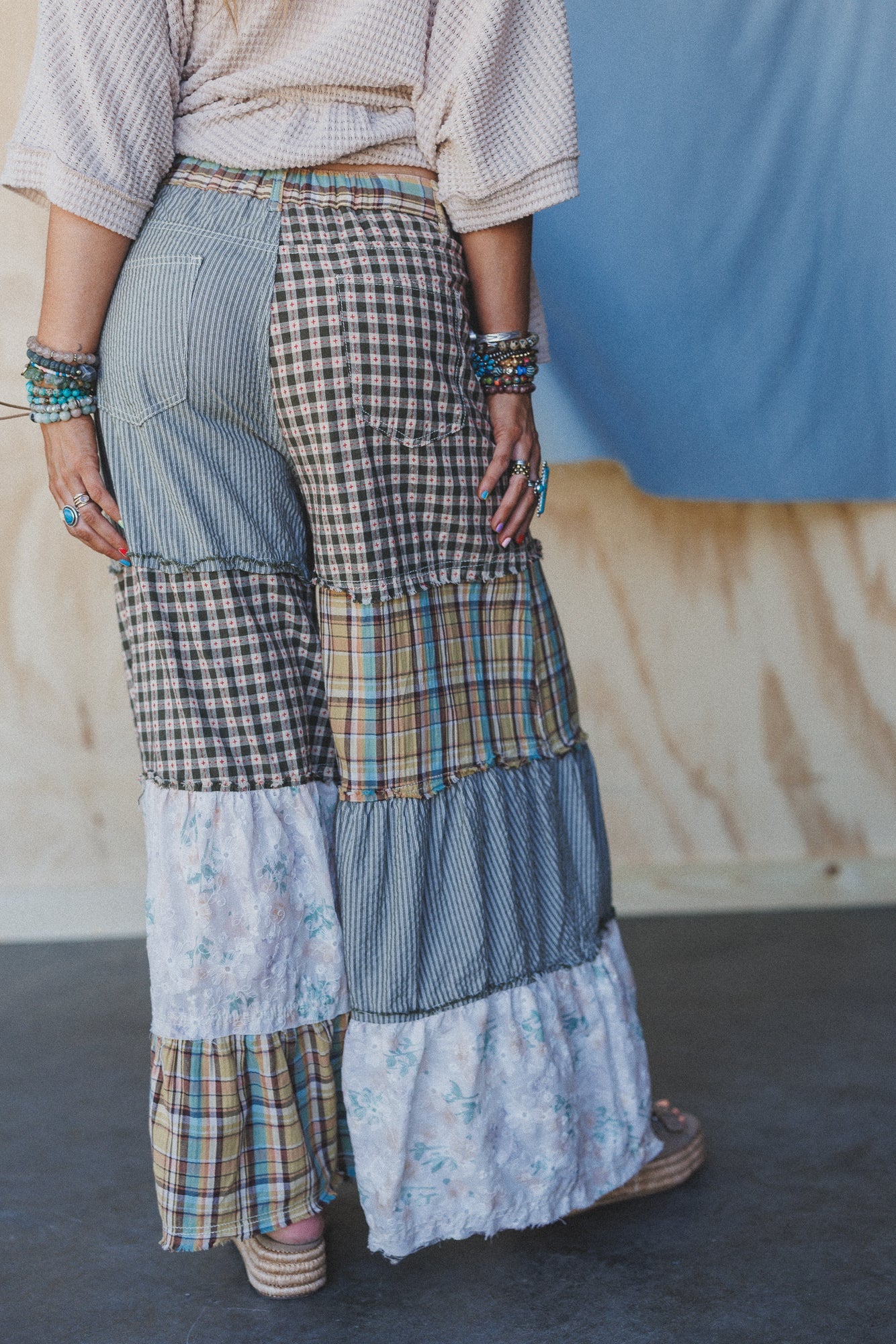 Jane Tiered Pants - Olive